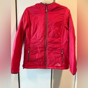 L.L. Bean Kids Bright Red Puffer Jacket